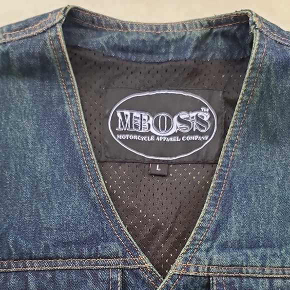 Boss Dark Blue Denim Vest with Side Lacing - Picture 2 of 6